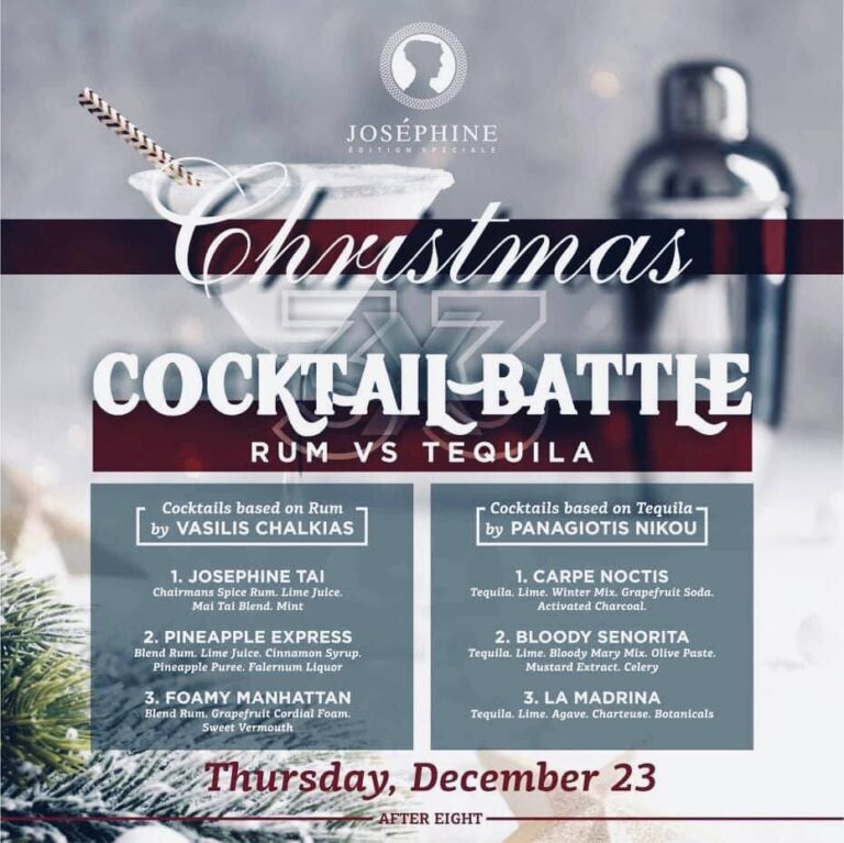 Christmas Cocktail Battle at Josephine mykerkyra.com
